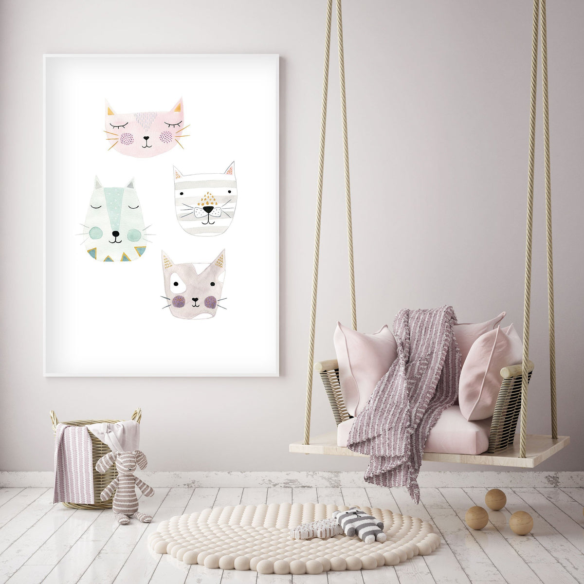 Cat Nursery Prints & Kitten Wall Art