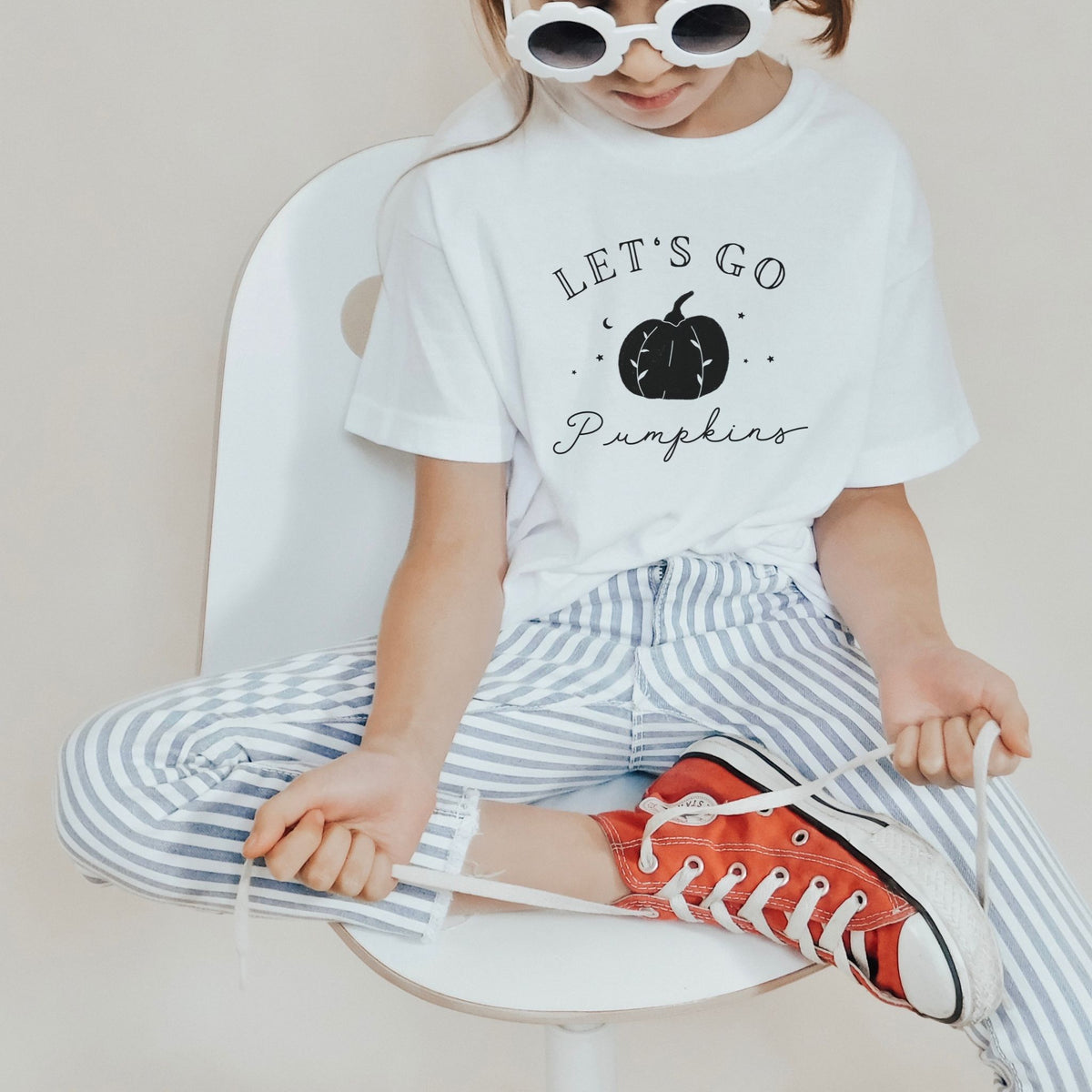 Let's Go Pumpkins - Youth Short Sleeve Tee - The Small Art Project - Modern Nursery Prints