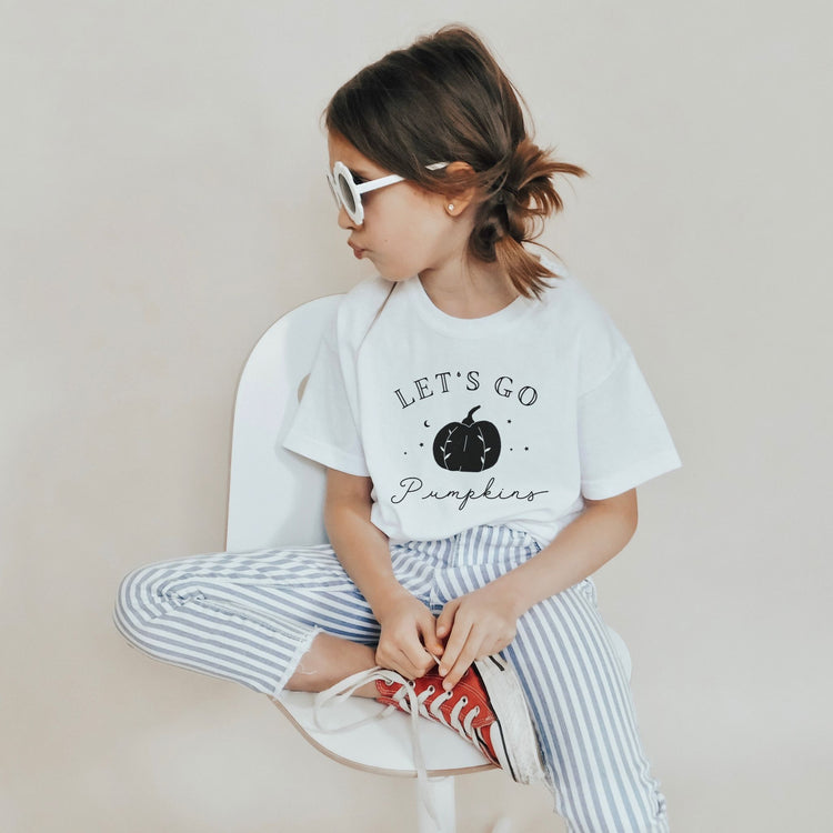 Let's Go Pumpkins - Youth Short Sleeve Tee - The Small Art Project - Modern Nursery Prints