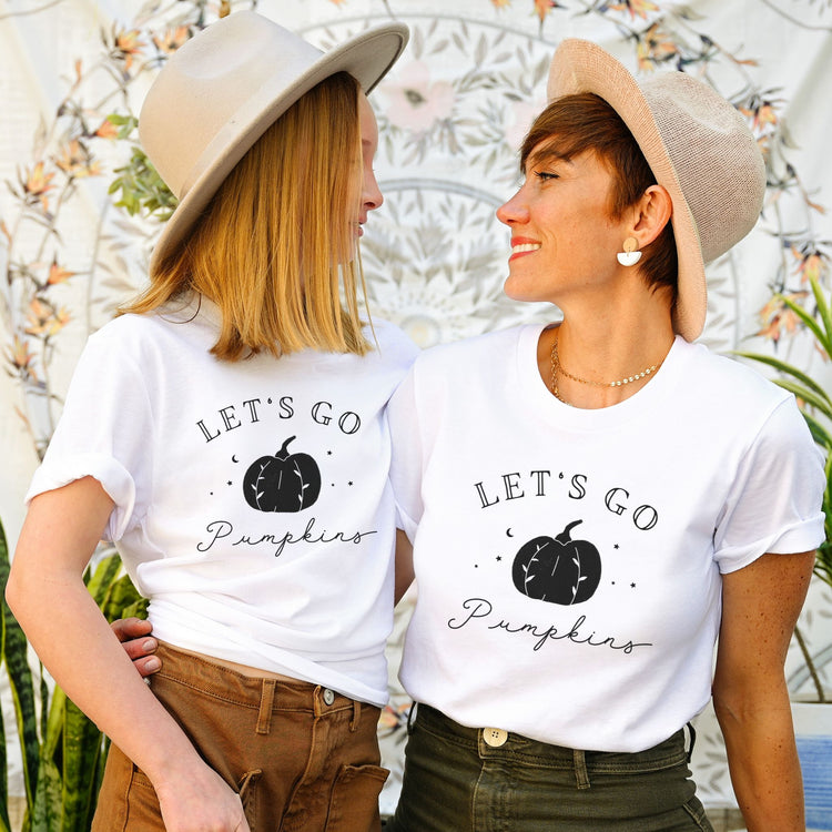 Let's Go Pumpkins - Women's Short Sleeve Tee - The Small Art Project - Modern Nursery Prints