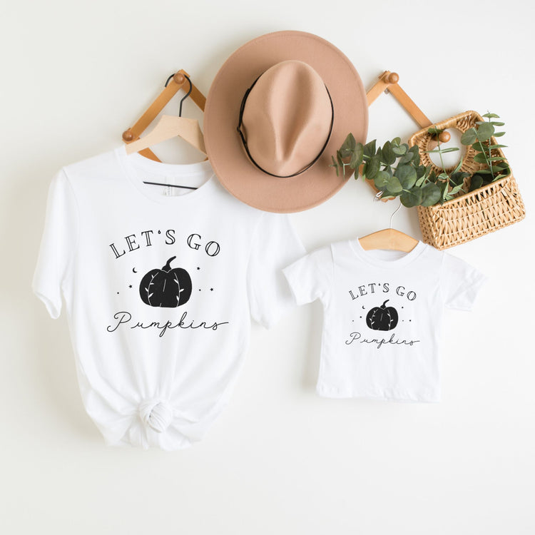 Let's Go Pumpkins - Women's Short Sleeve Tee - The Small Art Project - Modern Nursery Prints