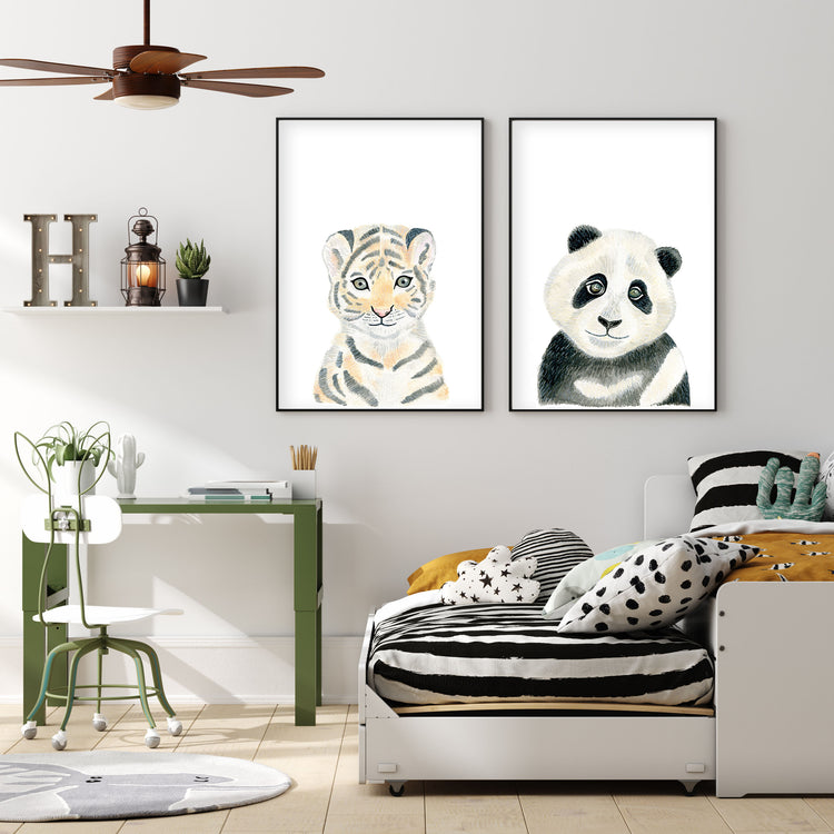 Baby Tiger - Safari Animals Nursery - The Small Art Project