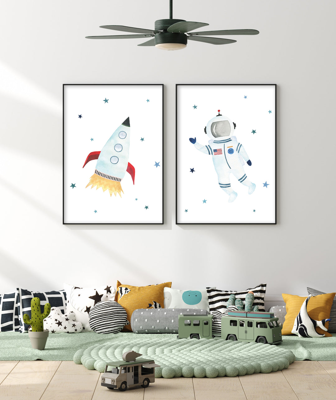 Astronaut Print - Outer Space Nursery - The Small Art Project - Modern Nursery Prints