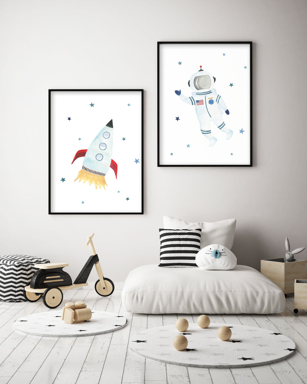Astronaut Print - Outer Space Nursery - The Small Art Project - Modern Nursery Prints