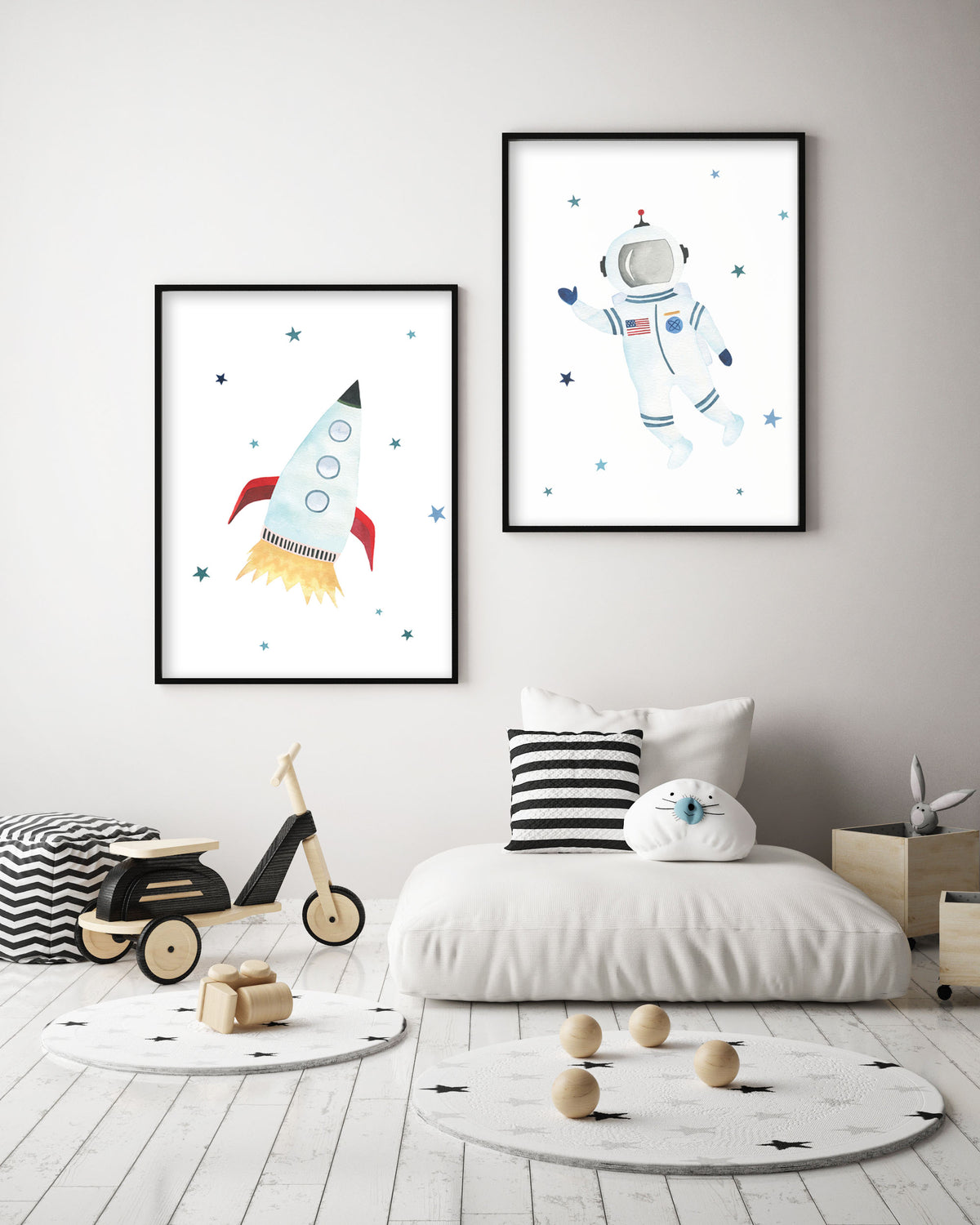 Astronaut Print - Outer Space Nursery - The Small Art Project - Modern Nursery Prints