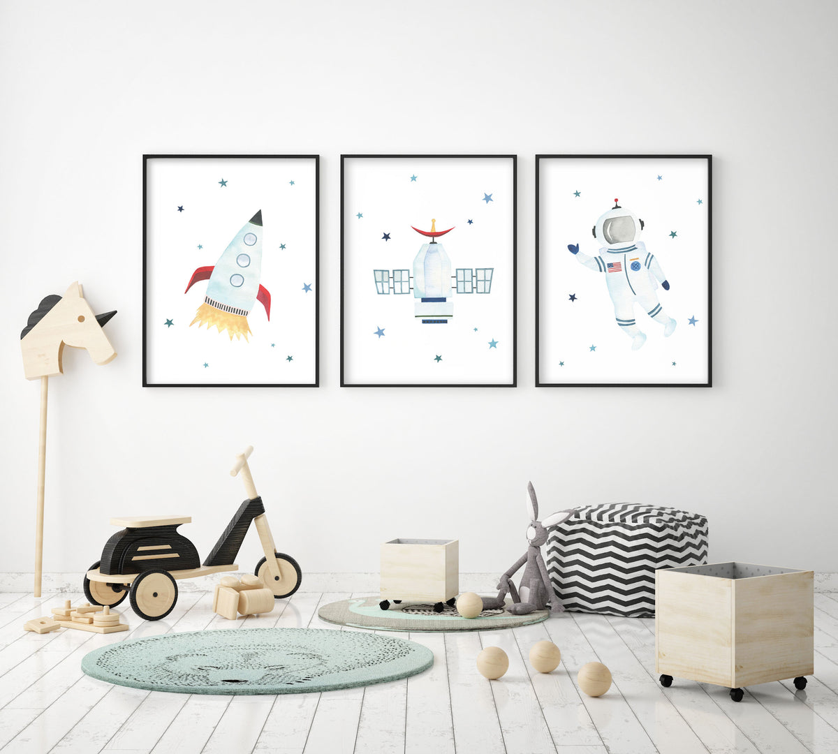 Satellite Print - Outer Space Nursery - The Small Art Project - Modern Nursery Prints