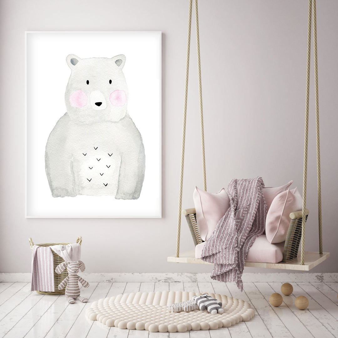 Set of 6 Woodland Animals - Watercolor Nursery Wall Art - The Small Art Project