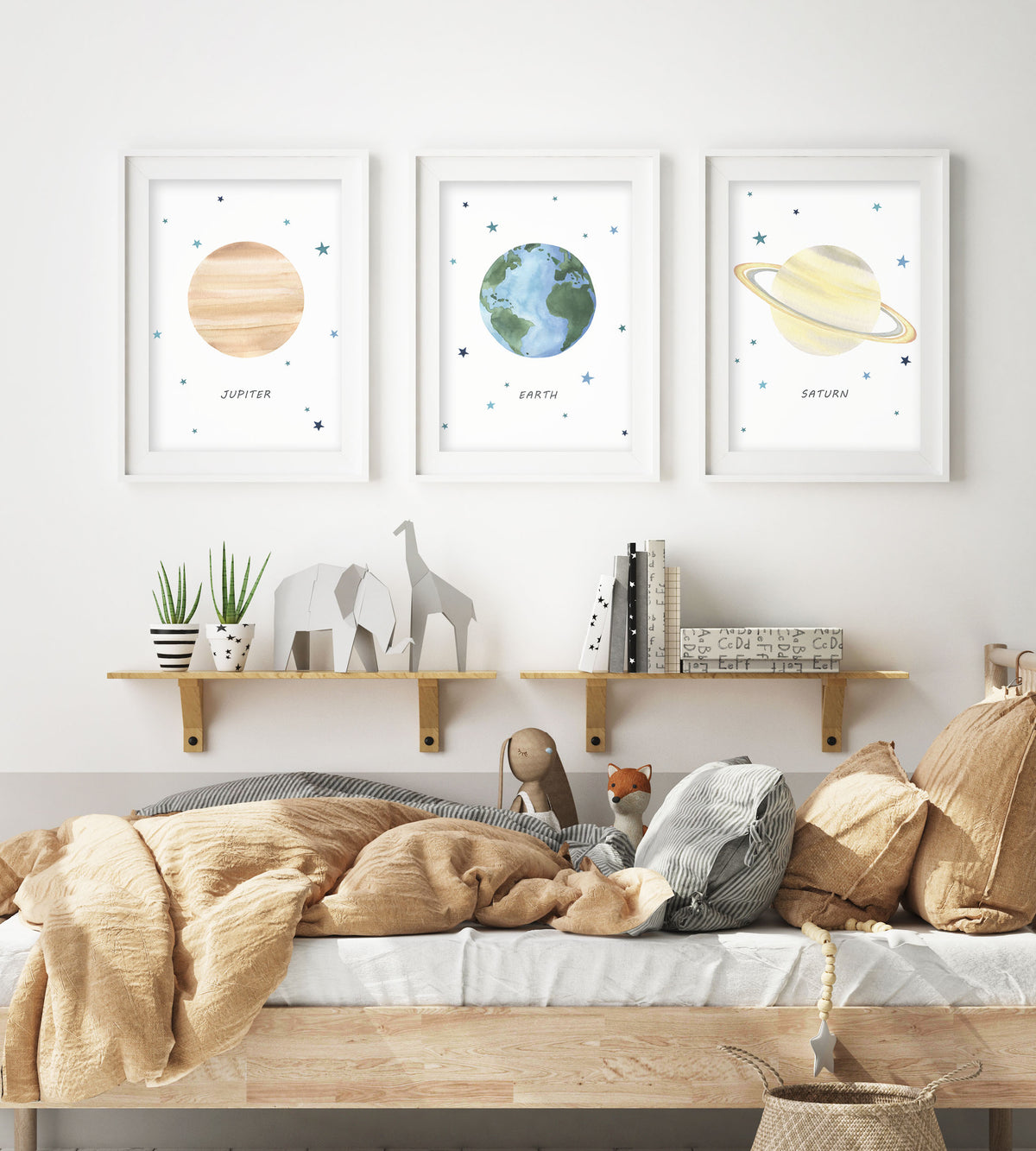 Planet Jupiter Print - Outer Space Nursery - The Small Art Project - Modern Nursery Prints