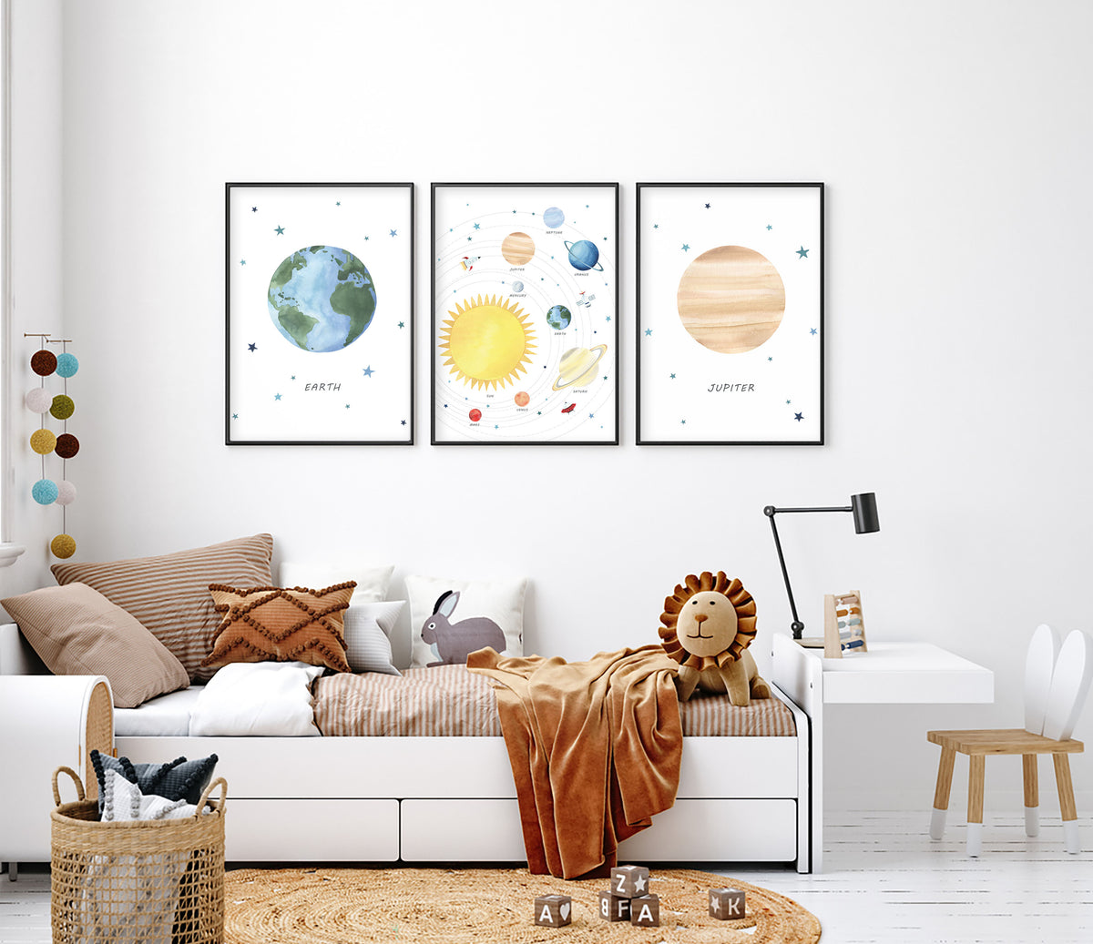 Solar System Print - Outer Space Nursery - The Small Art Project - Modern Nursery Prints