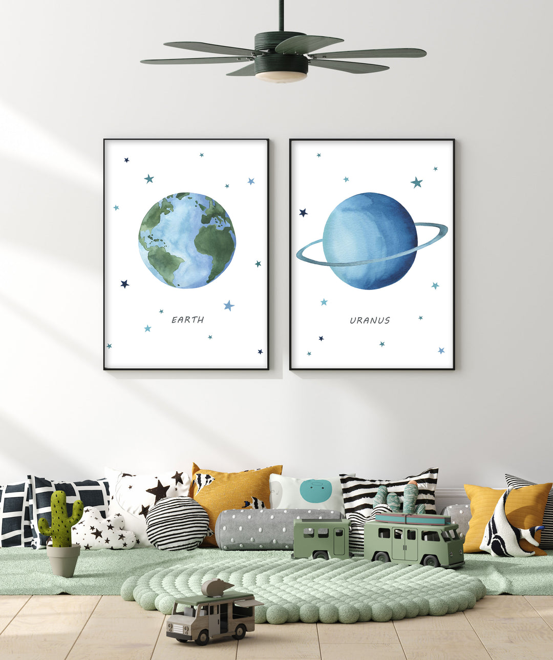 Planet Uranus Print - Outer Space Nursery - The Small Art Project - Modern Nursery Prints