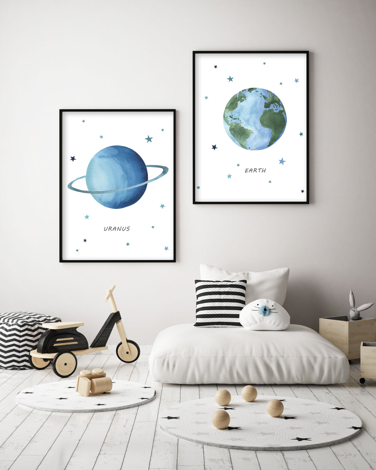 Planet Uranus Print - Outer Space Nursery - The Small Art Project - Modern Nursery Prints