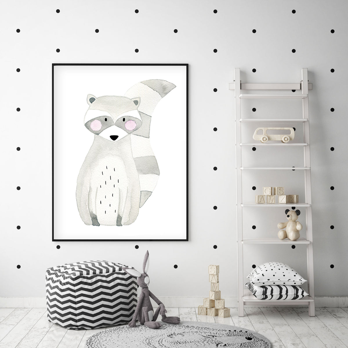 Set of 6 Woodland Animals - Watercolor Nursery Wall Art - The Small Art Project