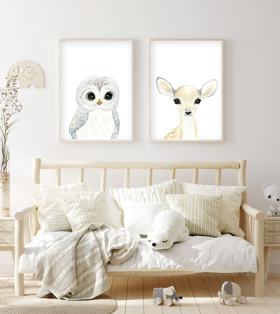 Baby Deer - Woodland Animals Nursery - The Small Art Project