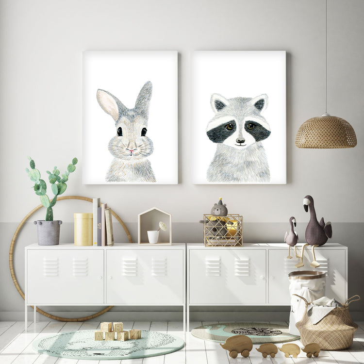 Baby Rabbit - Woodland Animals Nursery - The Small Art Project