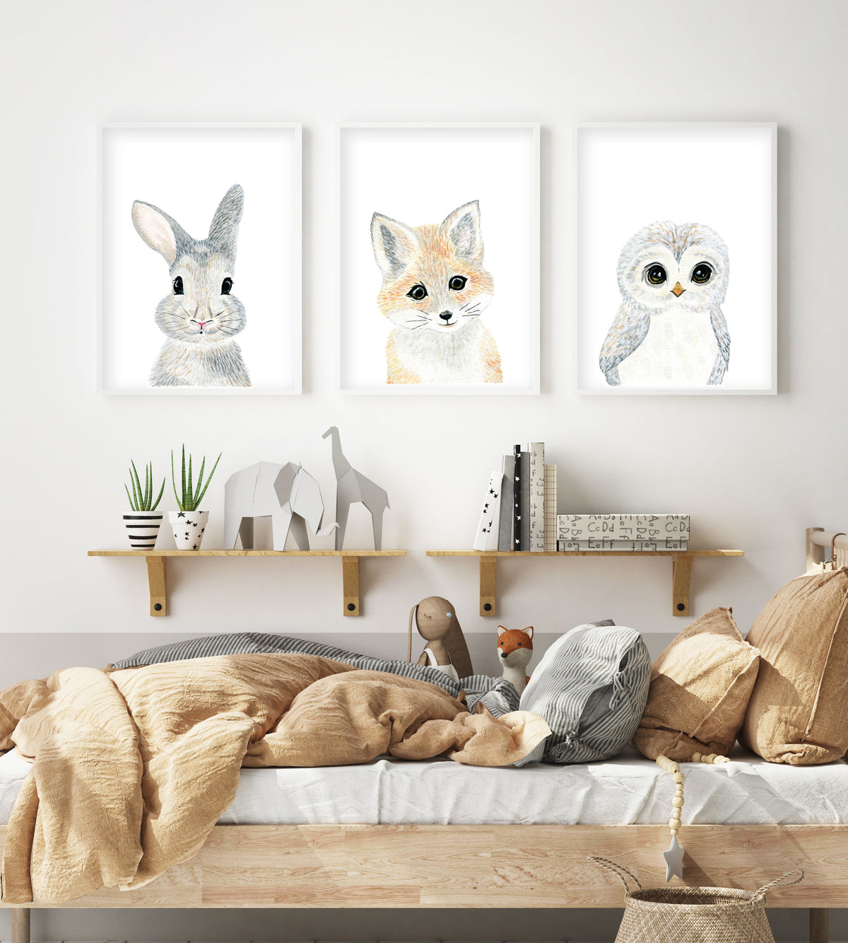 Baby Fox - Woodland Animals Nursery - The Small Art Project