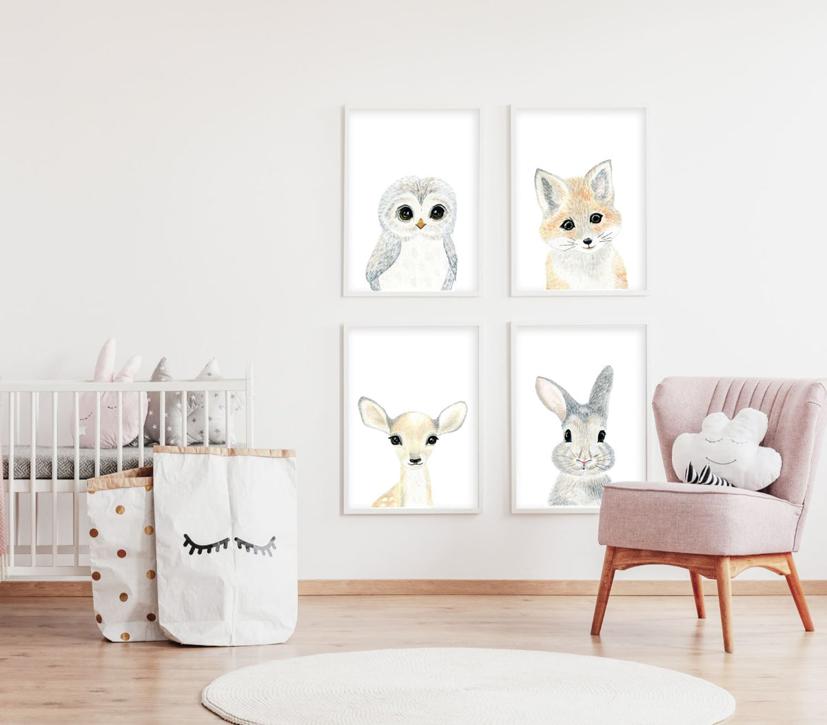Baby Deer - Woodland Animals Nursery - The Small Art Project