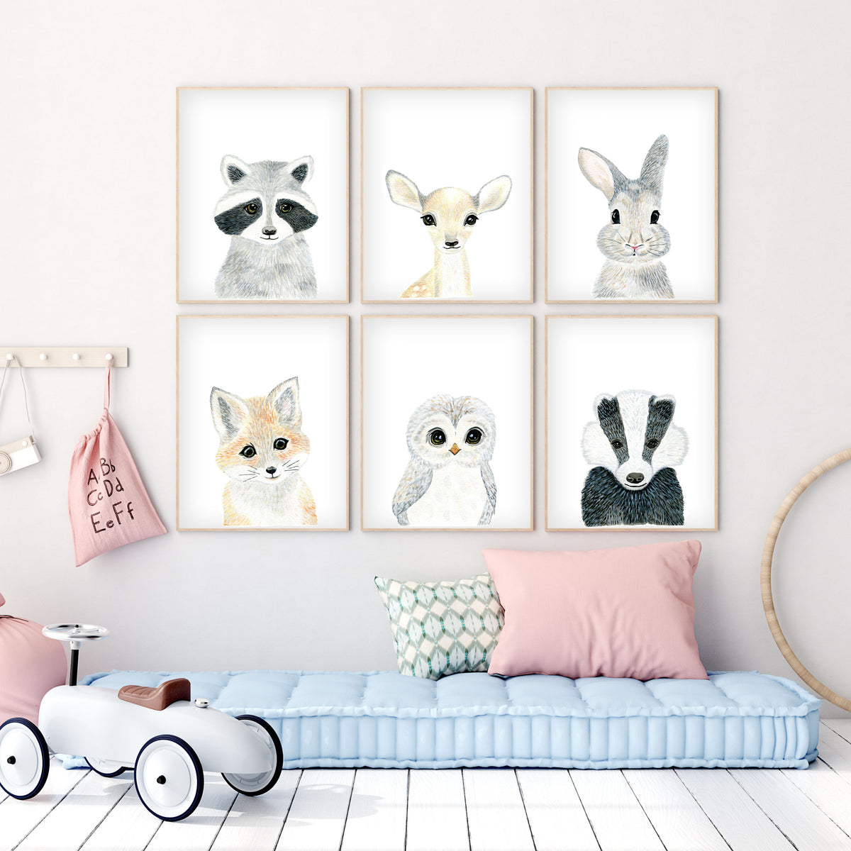 Baby Deer - Woodland Animals Nursery - The Small Art Project