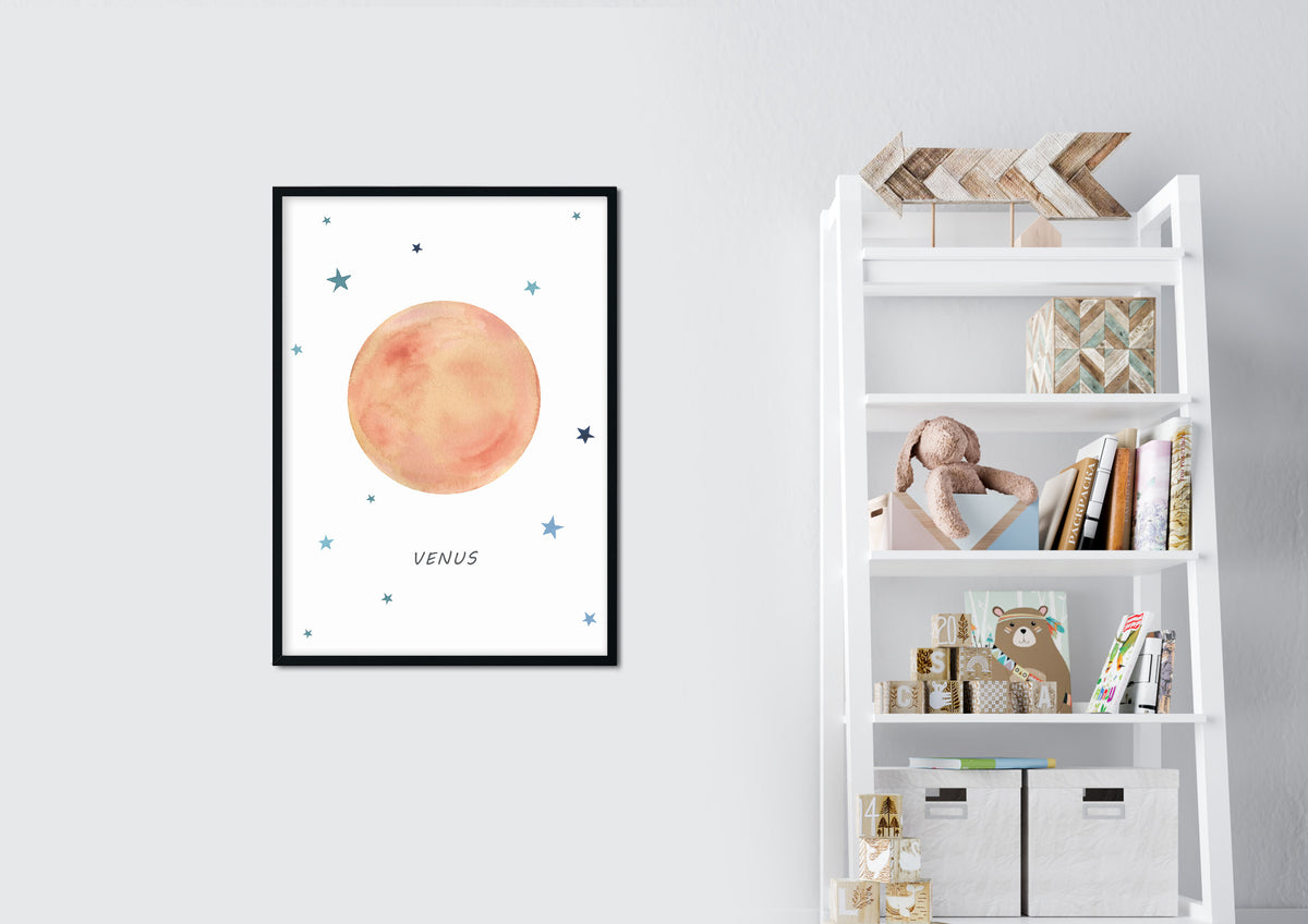 Planet Venus Print - Outer Space Nursery - The Small Art Project - Modern Nursery Prints