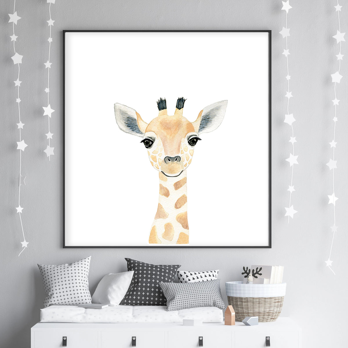 Baby Giraffe - Safari Animals Nursery - The Small Art Project