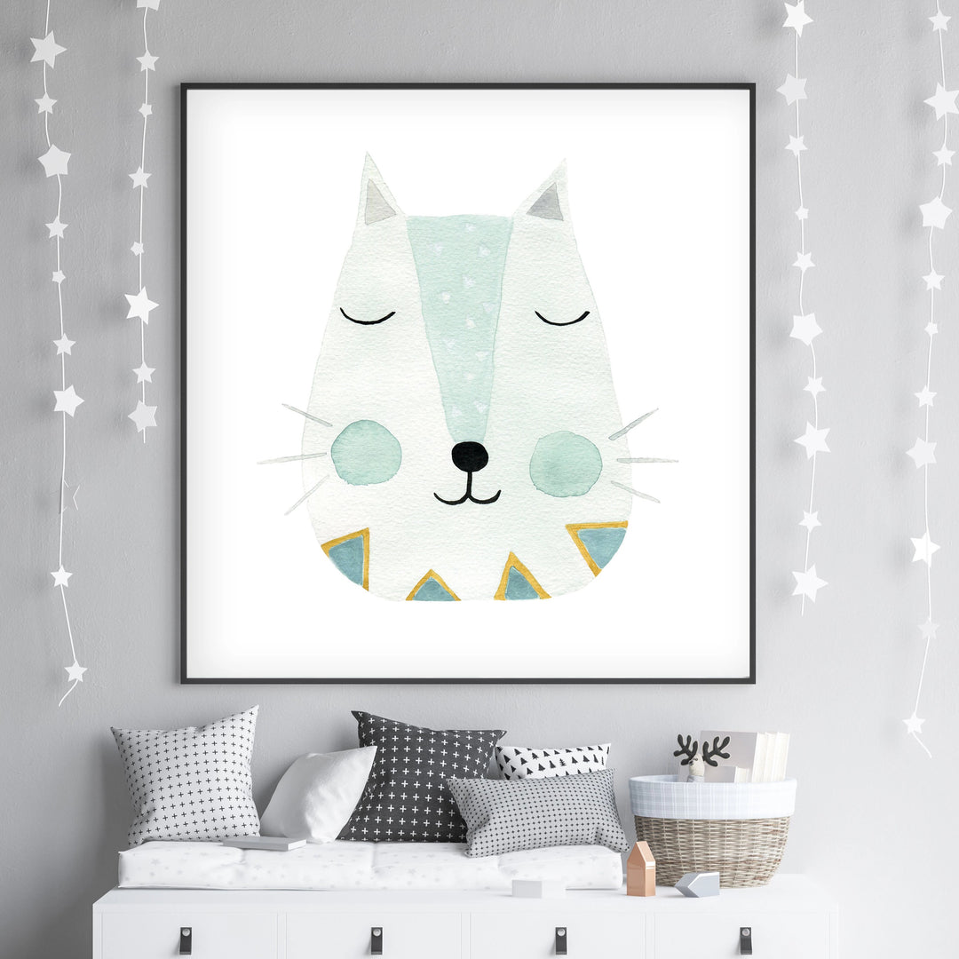 Set of 4 Kitty Cats - Nursery Wall Art - The Small Art Project