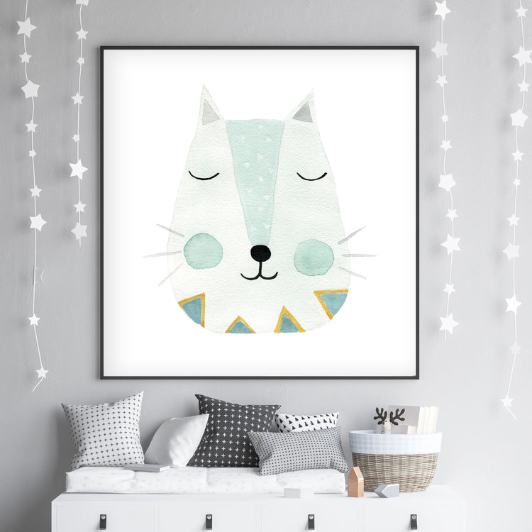 Set of 4 Kitty Cats - Nursery Wall Art - The Small Art Project
