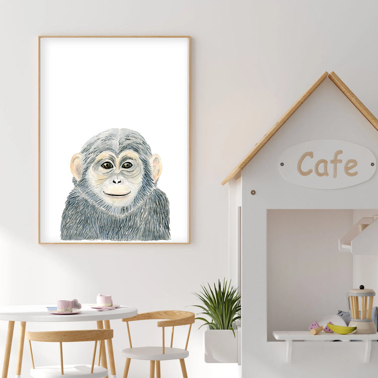 Set of 6 Safari Animals - Nursery Wall Art - The Small Art Project