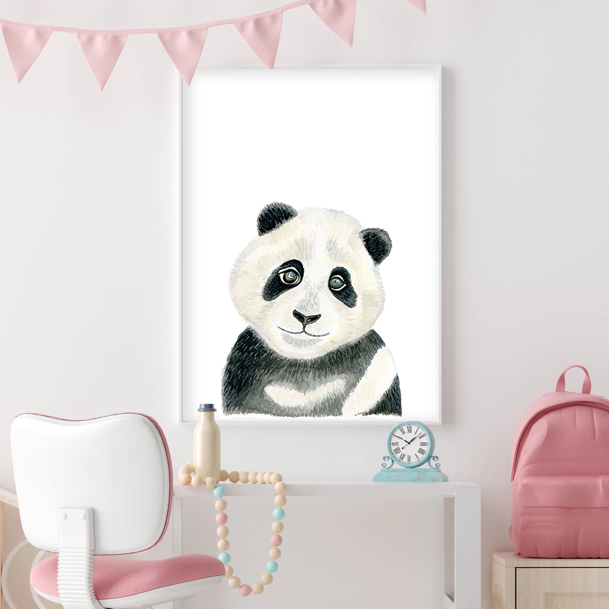 Baby Panda - Safari Animals Nursery - The Small Art Project