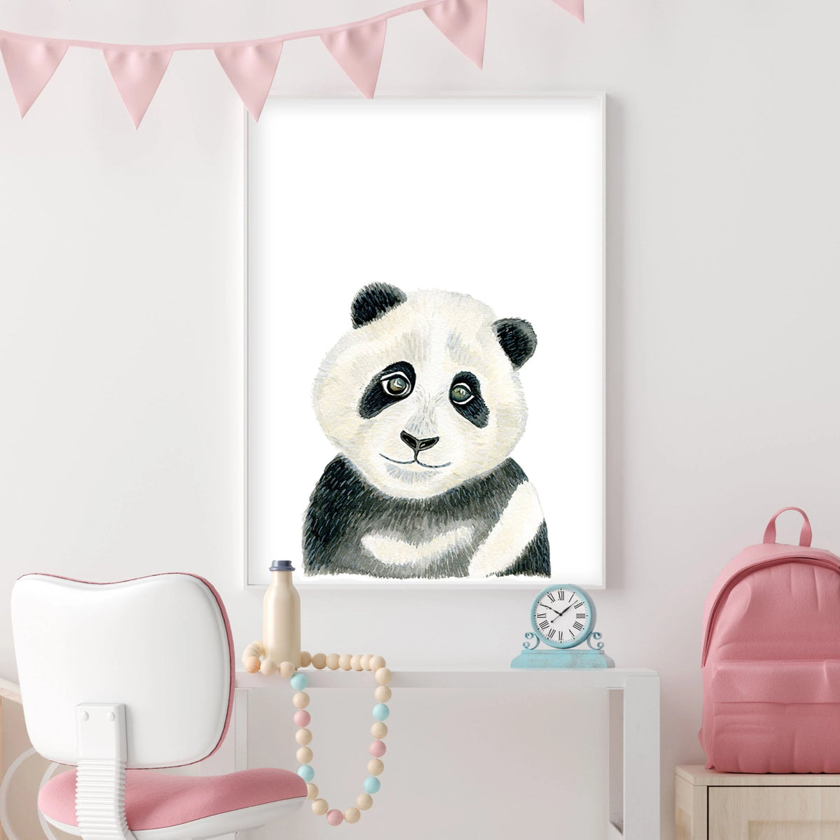 Set of 6 Safari Animals - Nursery Wall Art - The Small Art Project