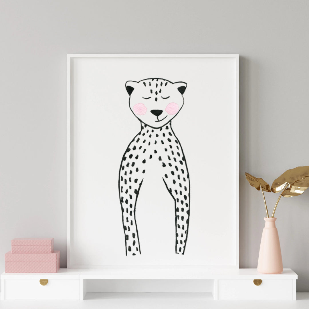 Set of 6 Black &amp; White Animals - Safari Nursery Wall Art - The Small Art Project