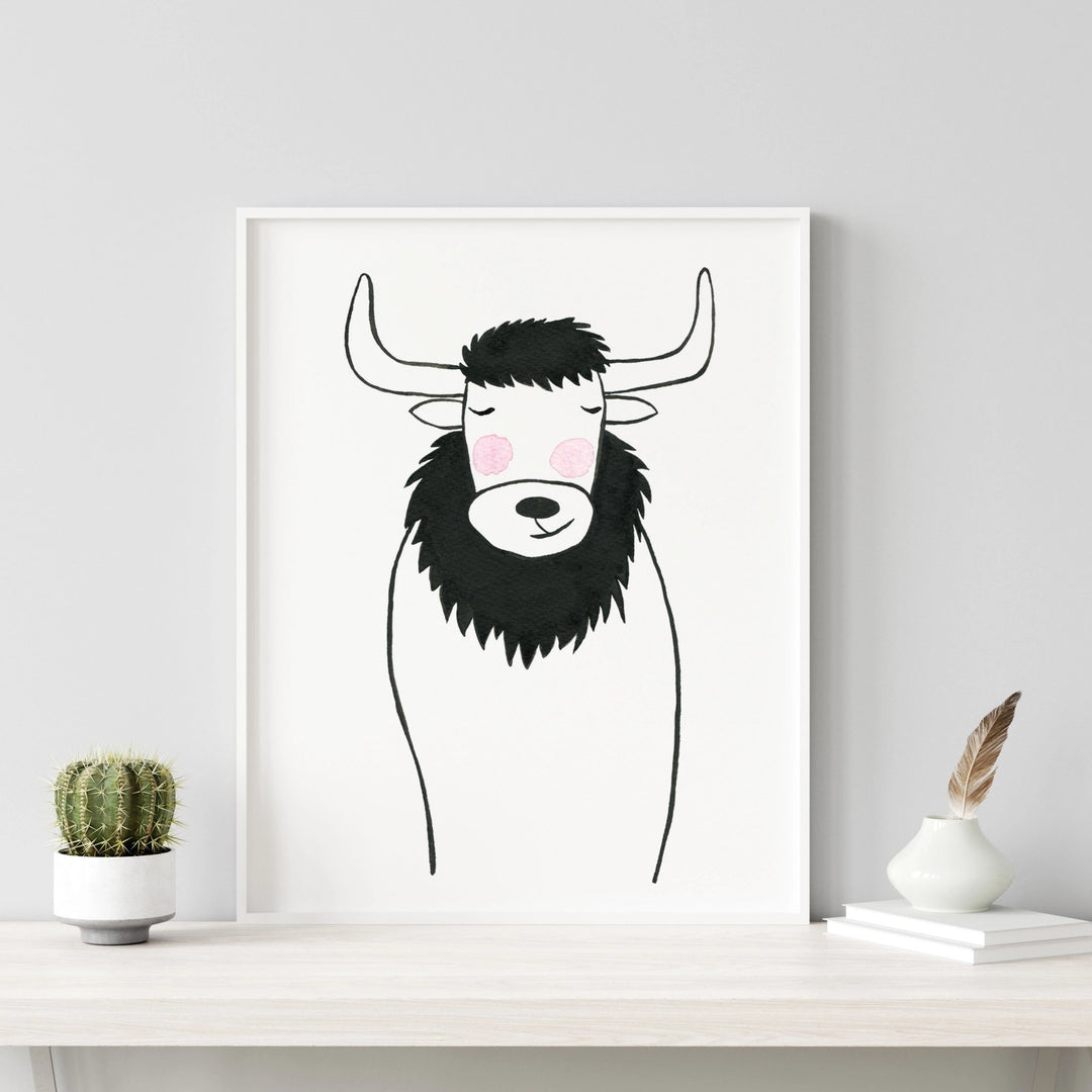 Set of 6 Black &amp; White Animals - Safari Nursery Wall Art - The Small Art Project