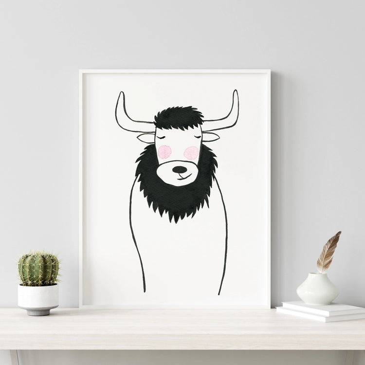 Set of 6 Black & White Animals - Safari Nursery Wall Art - The Small Art Project