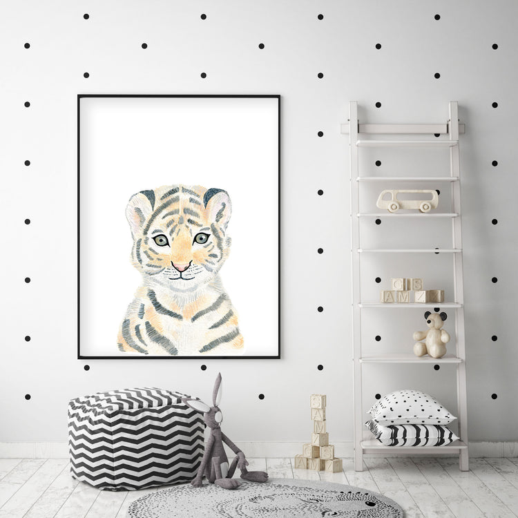 Set of 6 Safari Animals - Nursery Wall Art - The Small Art Project